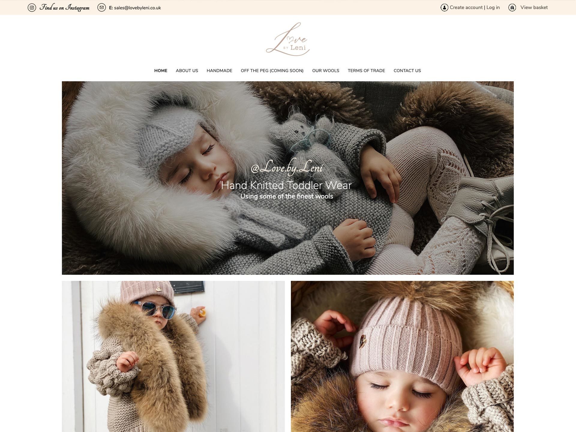 The Love By Leni website created by it'seeze