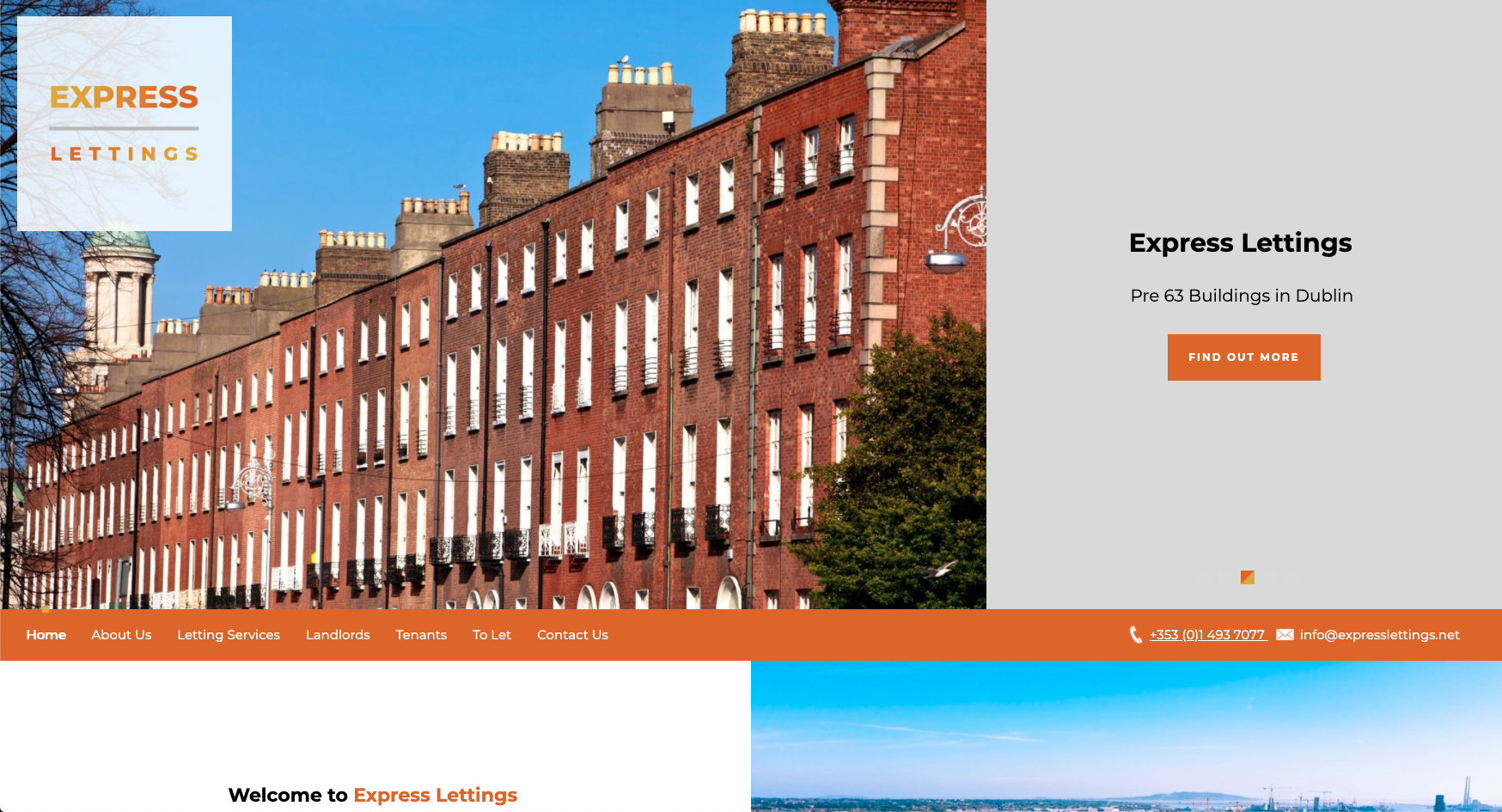 Express Lettings website design by it'seeze