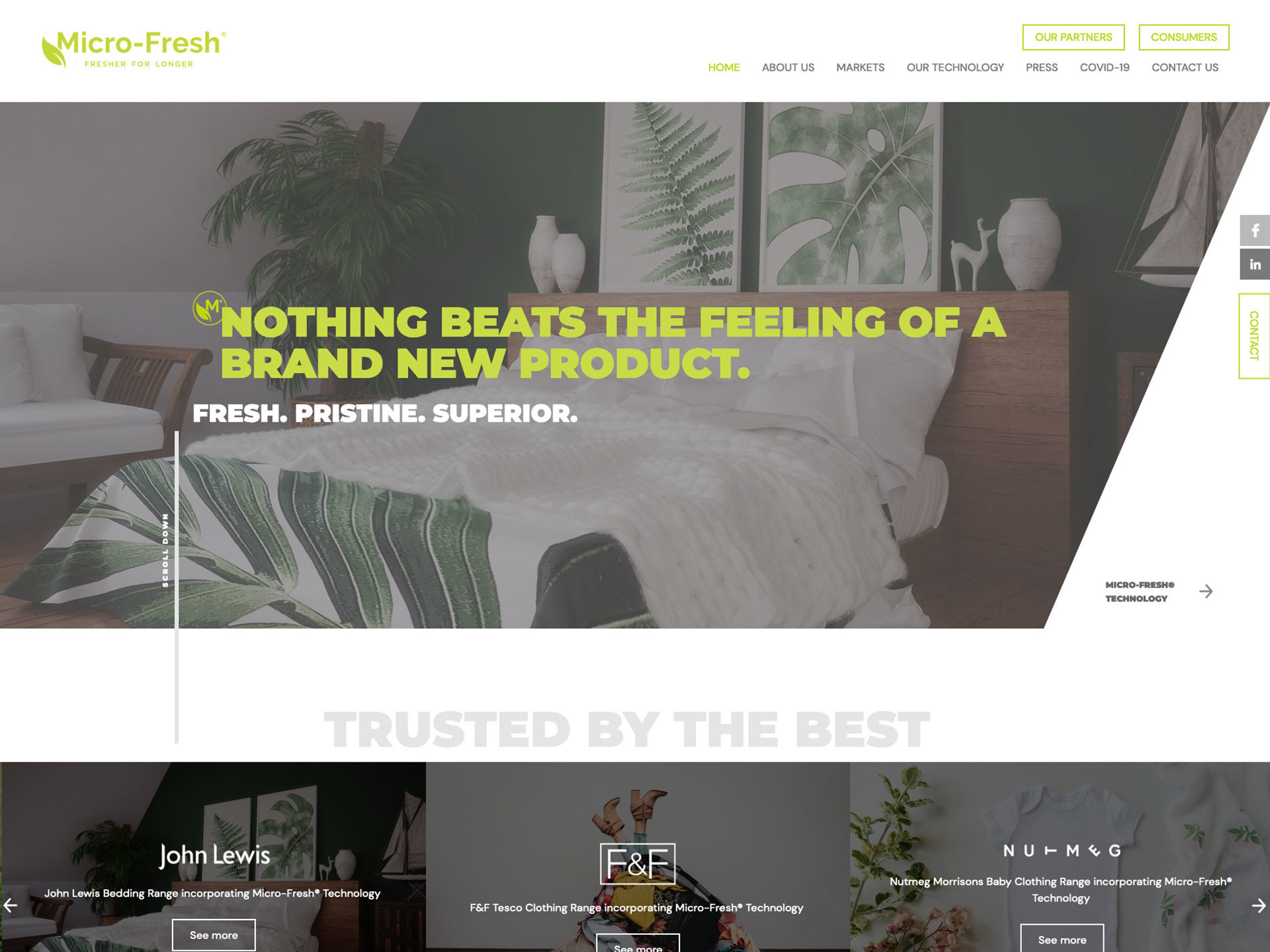 The Micro-Fresh website created by it'seeze