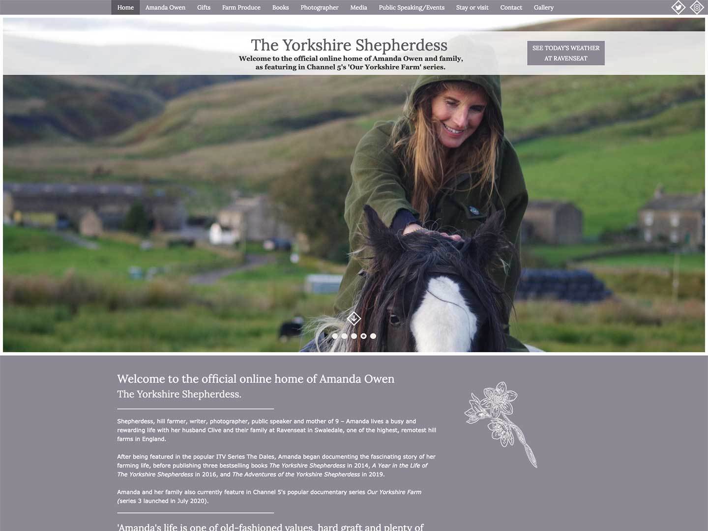 The Yorkshire Shepherdess website created by it'seeze
