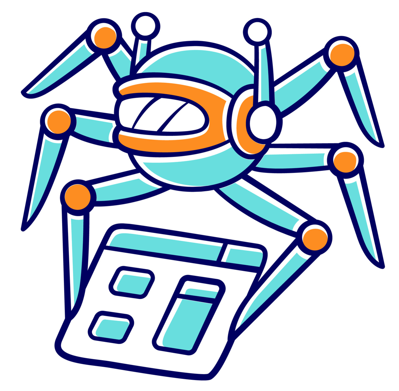 Web crawler illustration