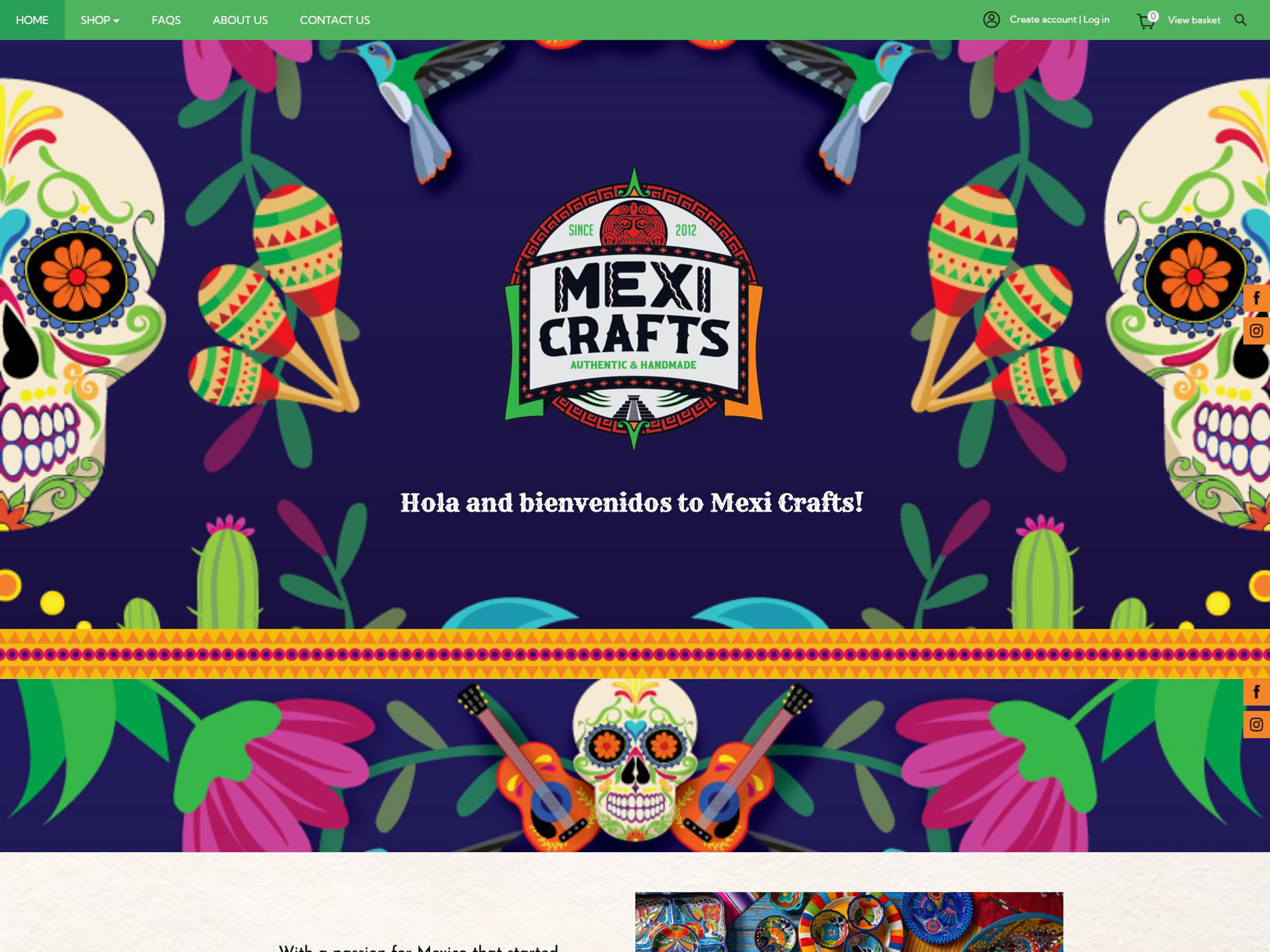 Mexi Crafts website design by it'seeze