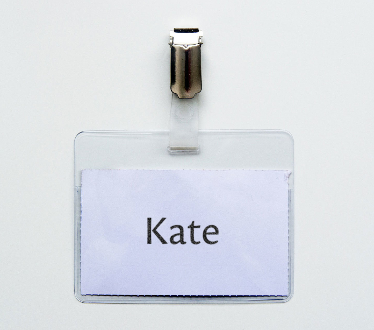 Kate name badge