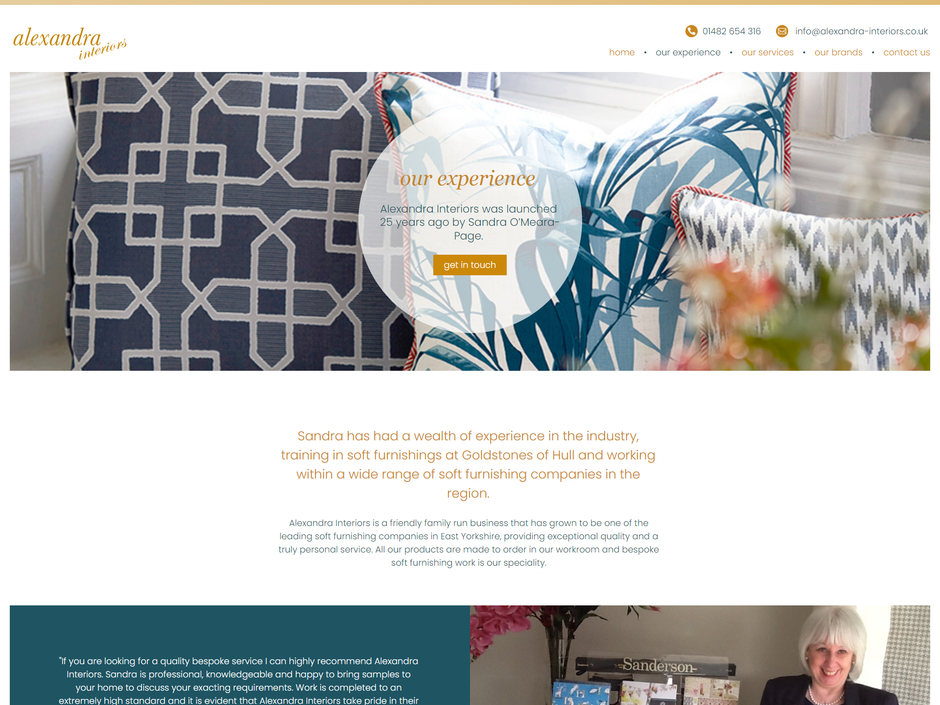An interior design website designed by it'seeze