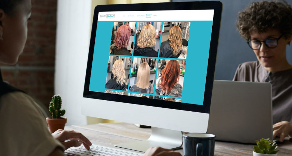 A hairdressing website designed by it'seeze demonstrating the services