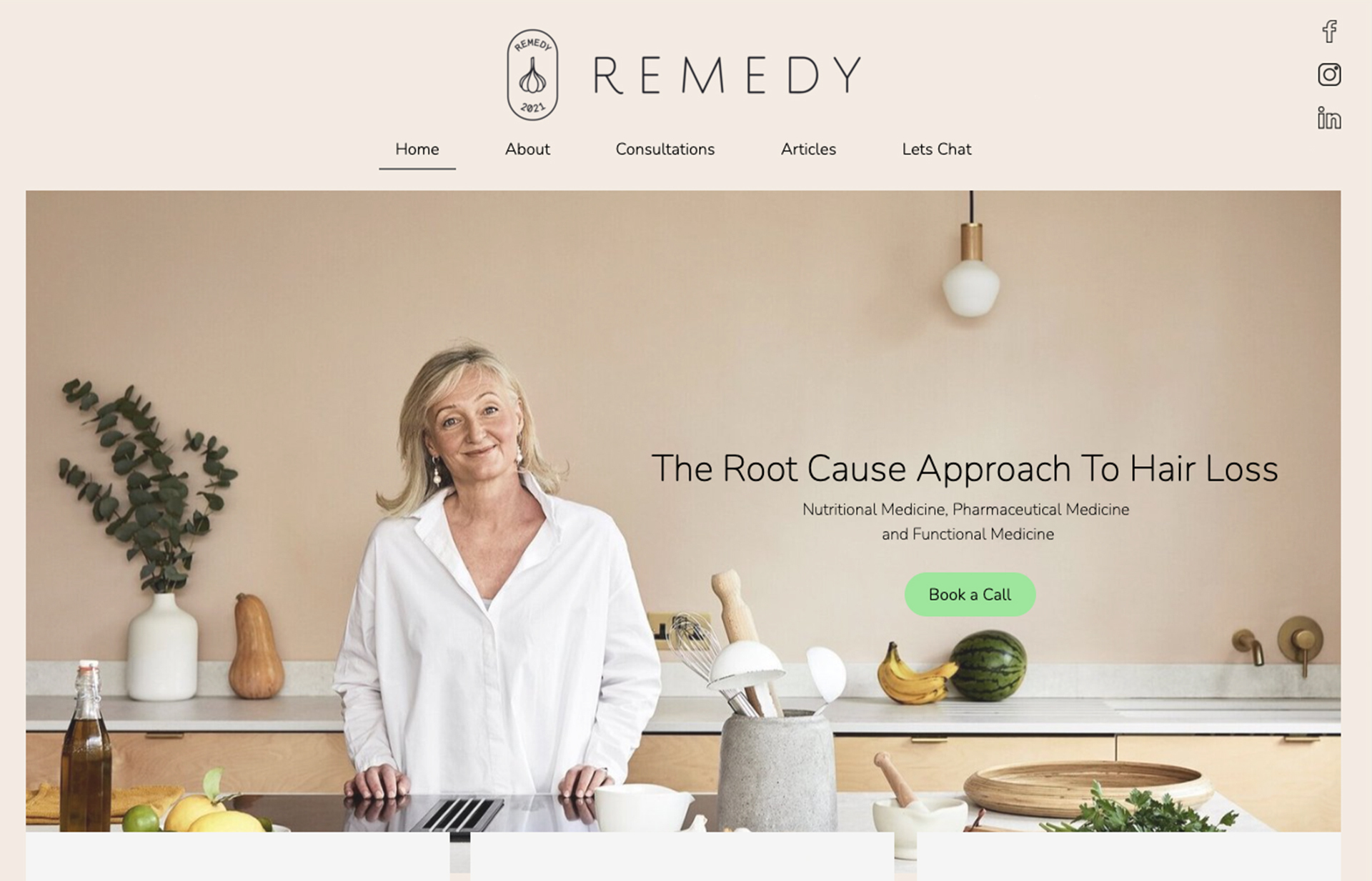 Remedy website design