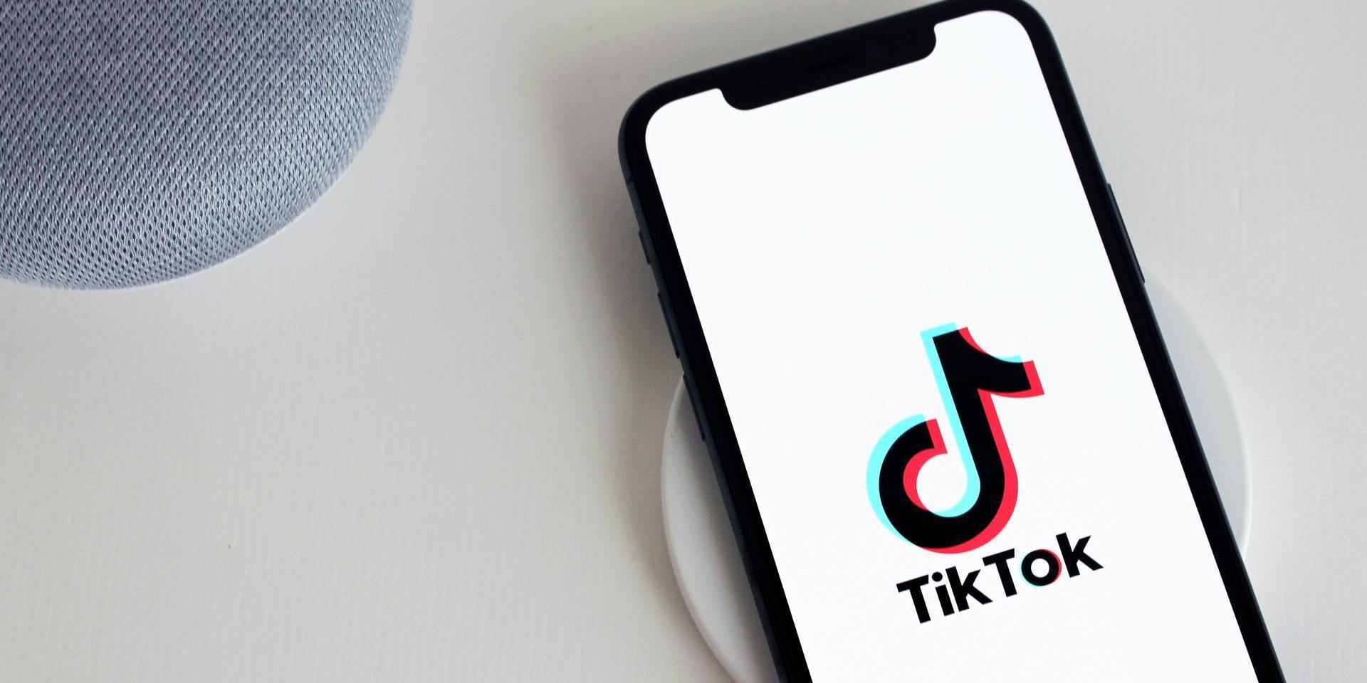 A mobile phone showing TikTok