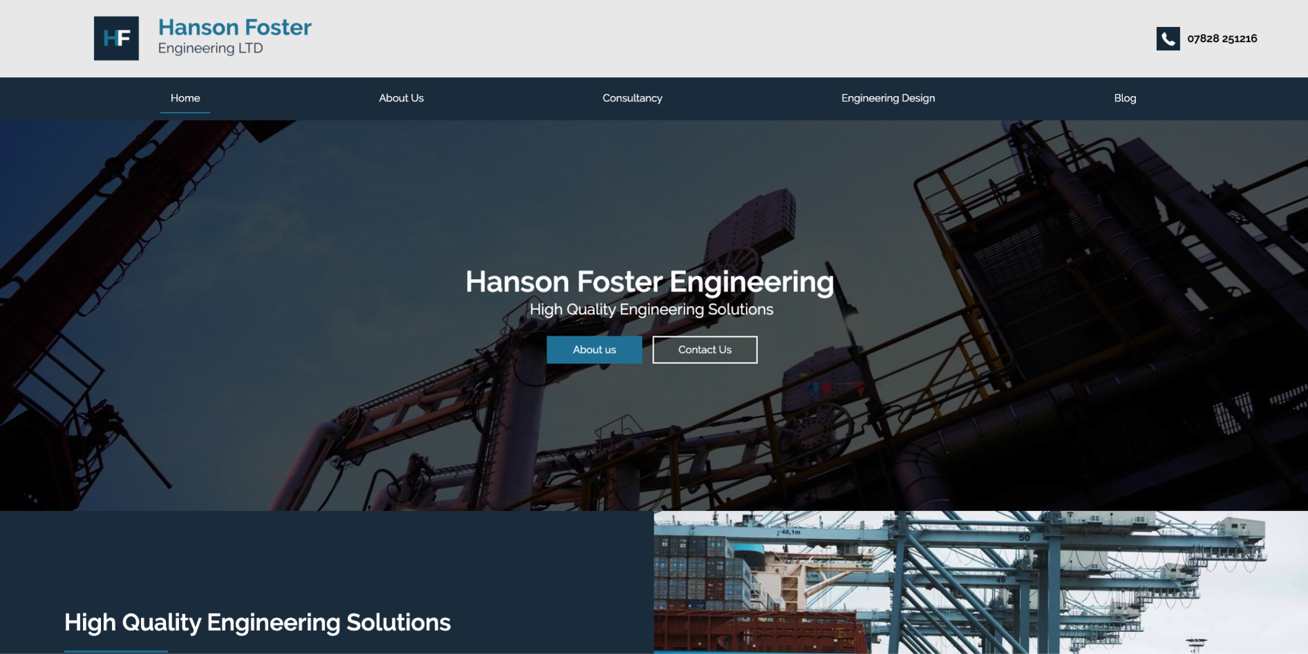 Hanson Foster website design by it'seeze