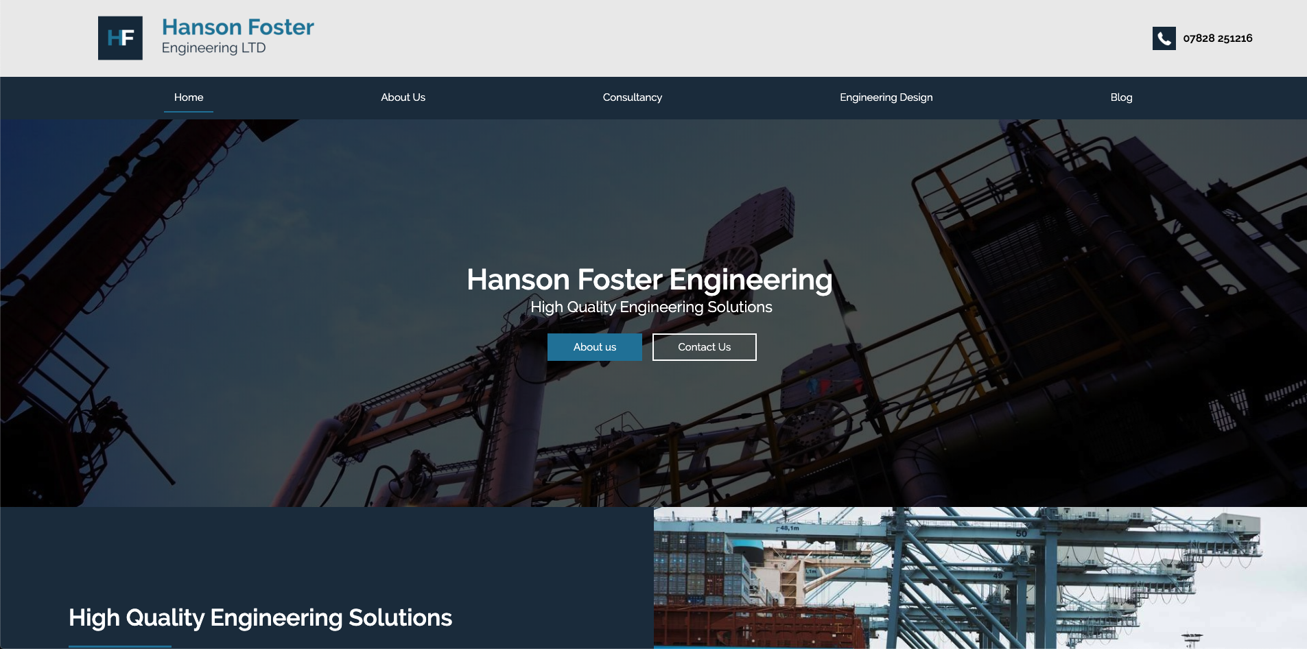 Hanson Foster mobile website design by it'seeze
