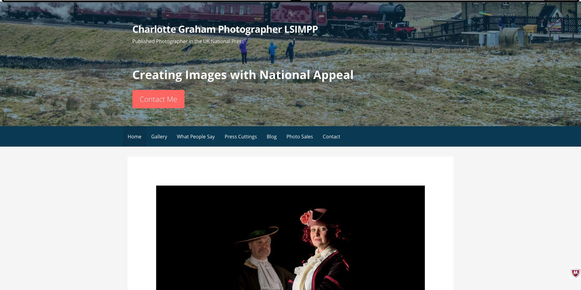 The old Charlotte Graham website design